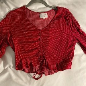 Red Polka Dot Crop Top